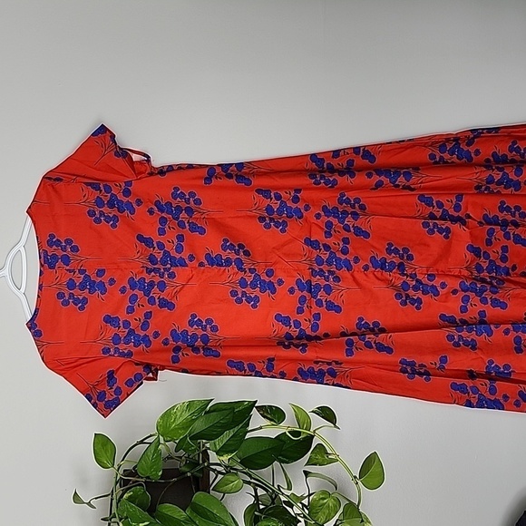 Red purple spring summer ladies maxi dress small - Picture 3 of 3